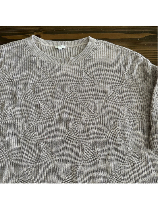 J.Jill Sweaters - J.Jill Sweater Womens XLP Light Purple Textured Knit Short Sleeve Cotton Blend